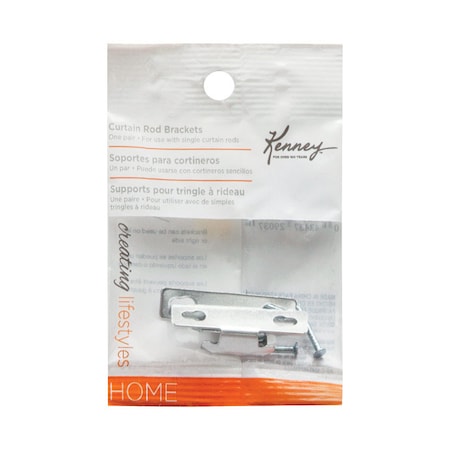 Kenney Mfg Kenney Chrome Silver Curtain Rod Bracket 4 in. L KN851
